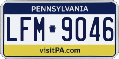 PA license plate LFM9046