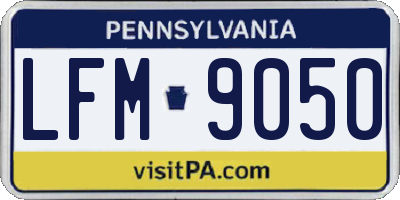 PA license plate LFM9050