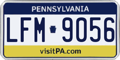 PA license plate LFM9056