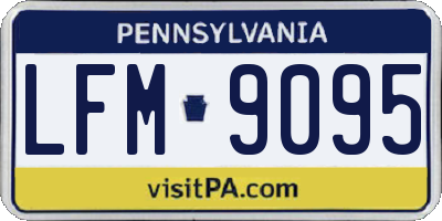PA license plate LFM9095