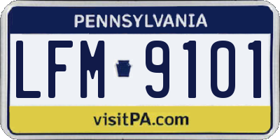PA license plate LFM9101