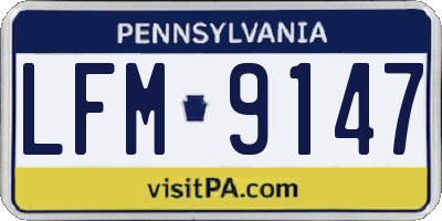PA license plate LFM9147
