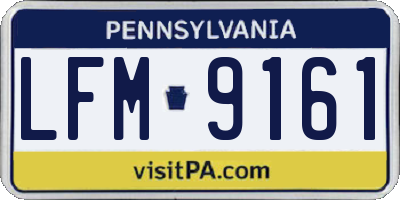 PA license plate LFM9161