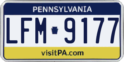 PA license plate LFM9177