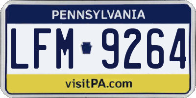 PA license plate LFM9264