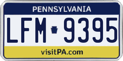 PA license plate LFM9395