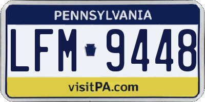 PA license plate LFM9448