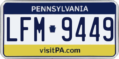 PA license plate LFM9449