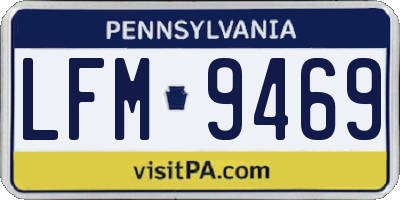 PA license plate LFM9469