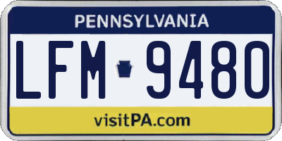 PA license plate LFM9480