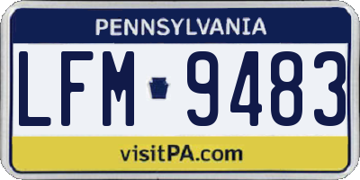 PA license plate LFM9483