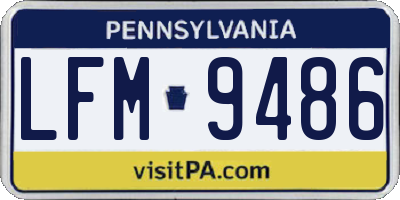 PA license plate LFM9486