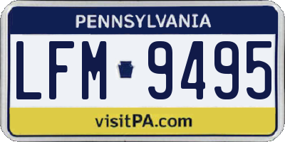 PA license plate LFM9495