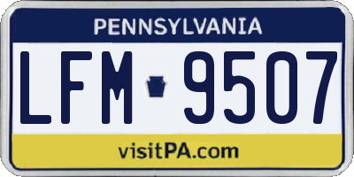 PA license plate LFM9507