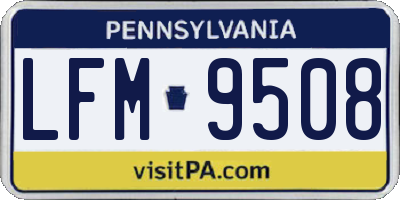 PA license plate LFM9508