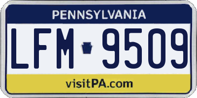 PA license plate LFM9509