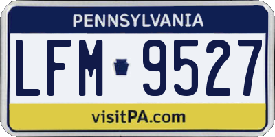 PA license plate LFM9527