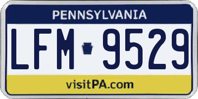 PA license plate LFM9529