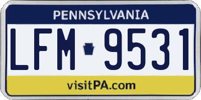 PA license plate LFM9531