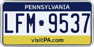 PA license plate LFM9537