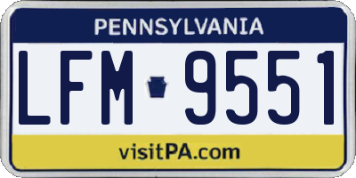 PA license plate LFM9551