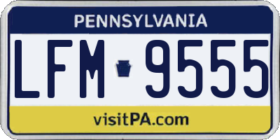 PA license plate LFM9555