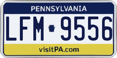 PA license plate LFM9556