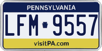 PA license plate LFM9557