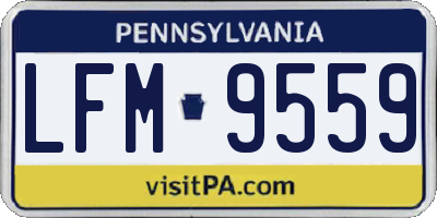 PA license plate LFM9559