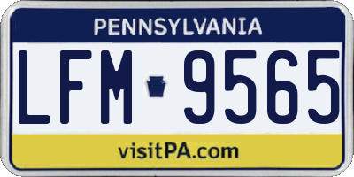 PA license plate LFM9565
