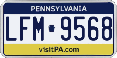 PA license plate LFM9568