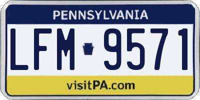 PA license plate LFM9571