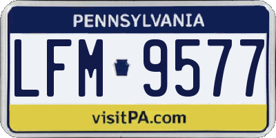 PA license plate LFM9577