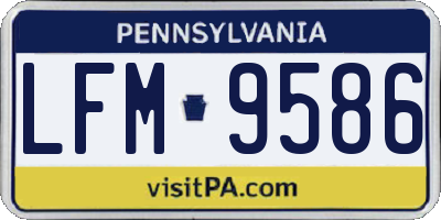 PA license plate LFM9586