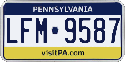 PA license plate LFM9587