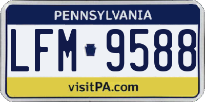 PA license plate LFM9588