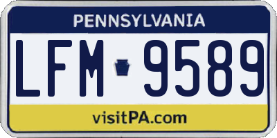 PA license plate LFM9589