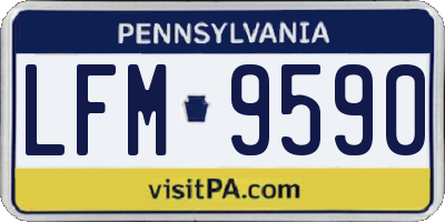 PA license plate LFM9590