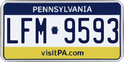 PA license plate LFM9593