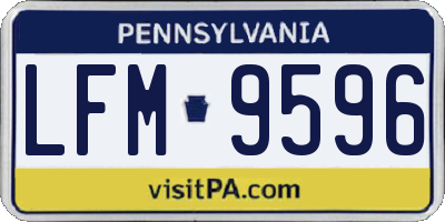 PA license plate LFM9596