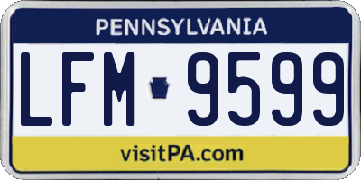 PA license plate LFM9599