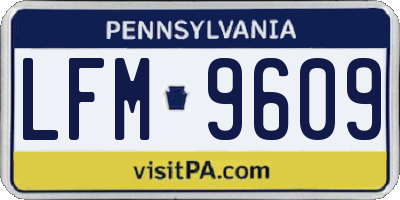 PA license plate LFM9609