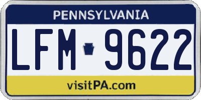 PA license plate LFM9622