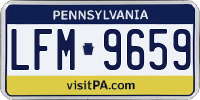 PA license plate LFM9659