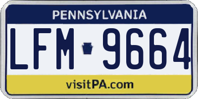 PA license plate LFM9664