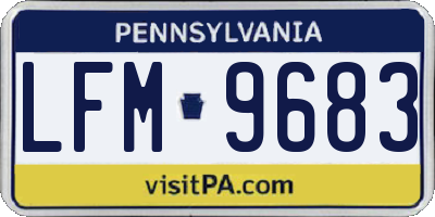 PA license plate LFM9683