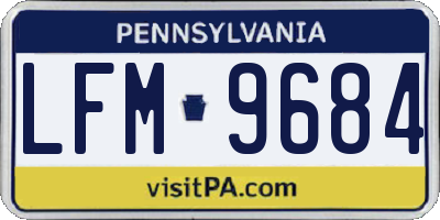 PA license plate LFM9684