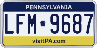 PA license plate LFM9687