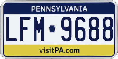 PA license plate LFM9688