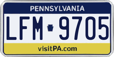 PA license plate LFM9705